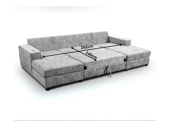 U Shape sofa Bed with Storage
