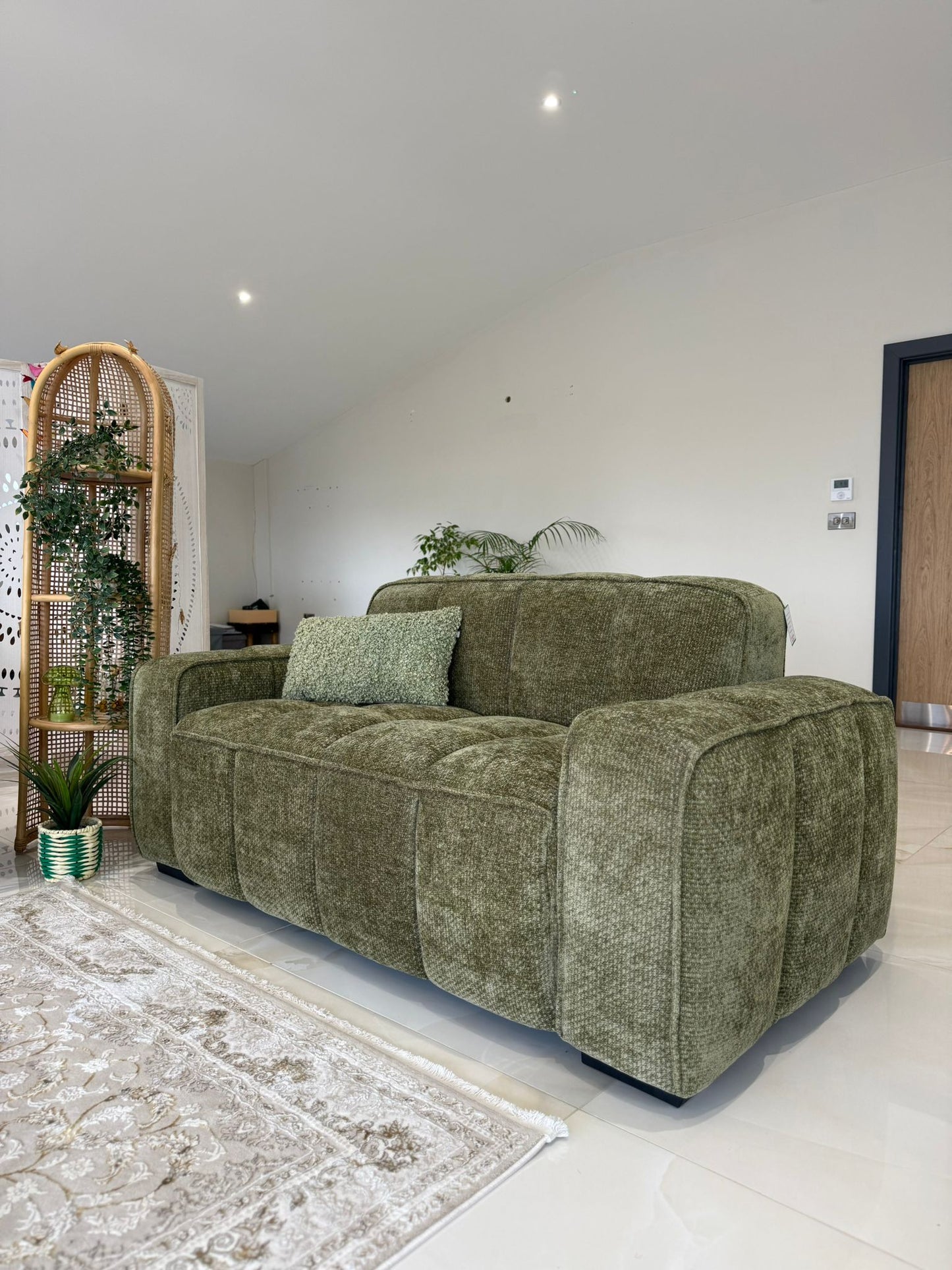 Monaco Cloud 2 Seat Sofa (Available in Beige, Grey or Olive)