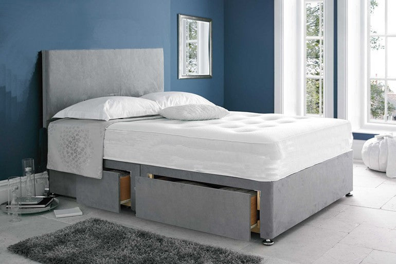 Alice Fabric Divan Base and Headboard (Available with drawers)