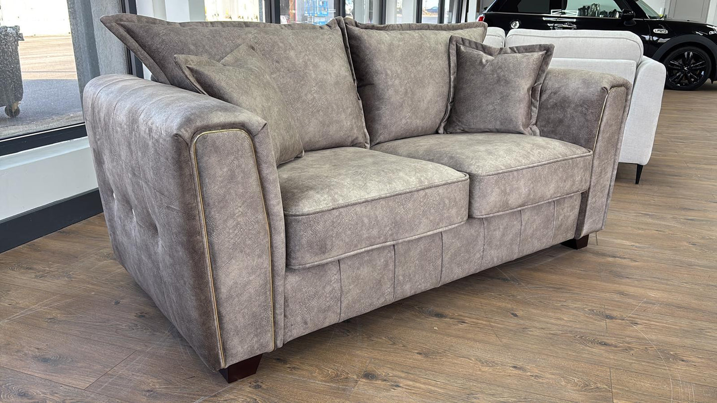 Venus 3 Seat and 2 Seat Sofa Bundle Deal (Available in Ashley Velvet Silver, Charcoal or Brown)