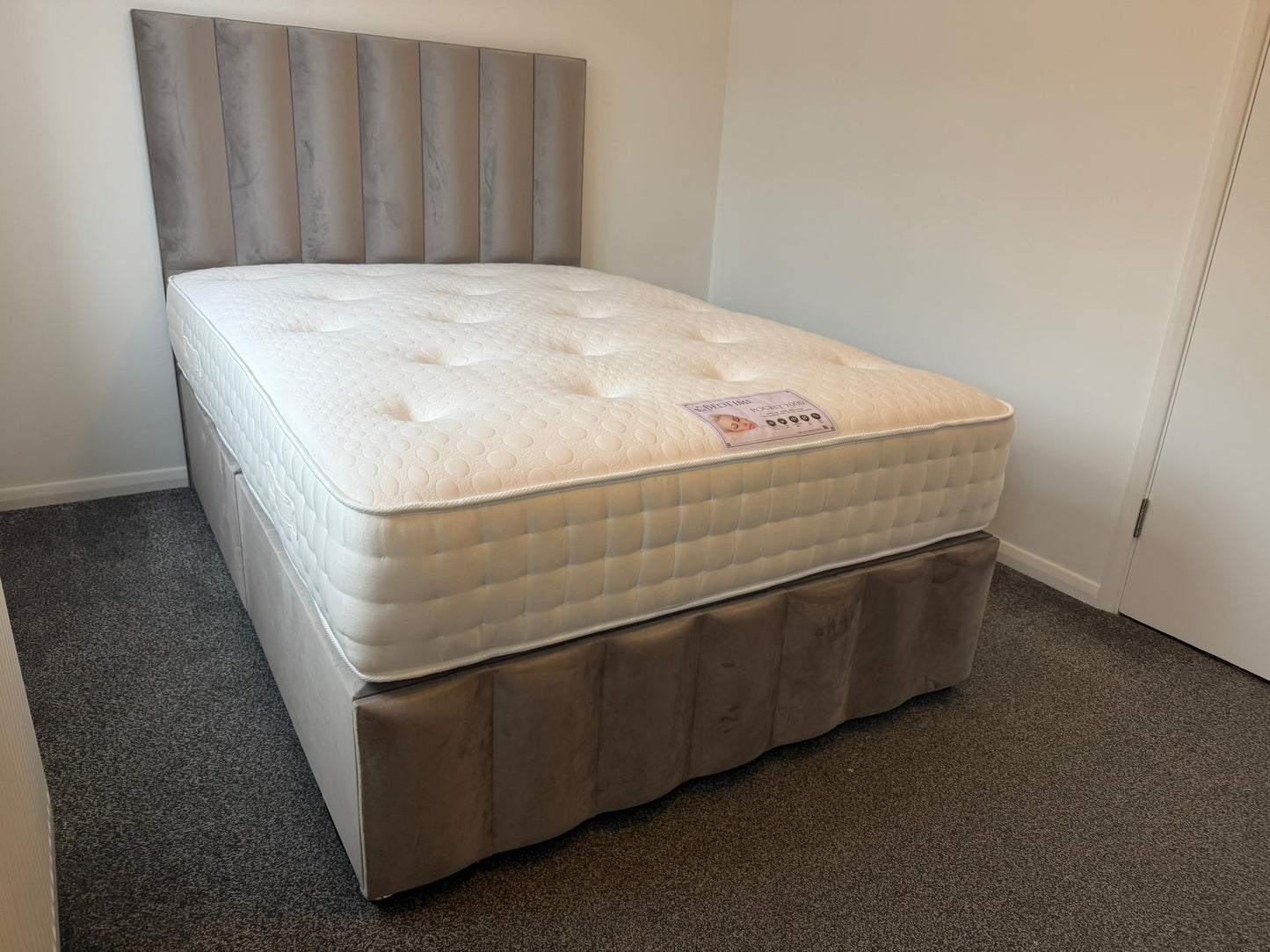 Bella Floor Standing Headboard With Normal Divan Base With Footboard