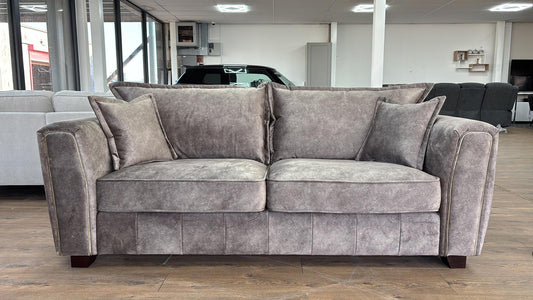 Venus 3 Seat Sofa (Available in Ashley Velvet Silver, Charcoal or Brown)