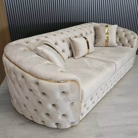 Ambassador Sofa Chesterfield Toronto Metal Trim Fabric