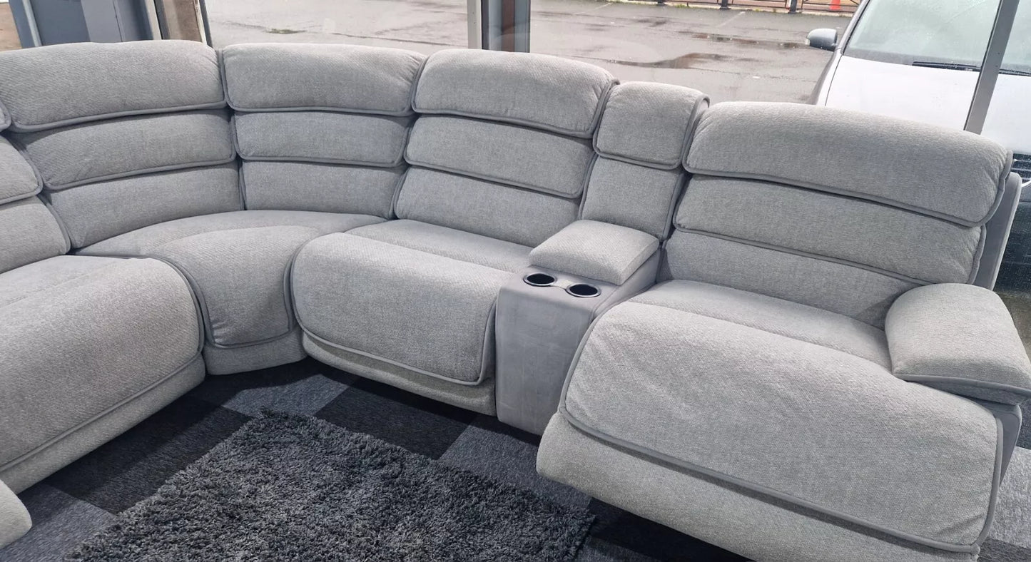 Lakelyn Express Fabric Electric Recliner Modular Corner Sofa With USB Ports Power Recliner Sofa