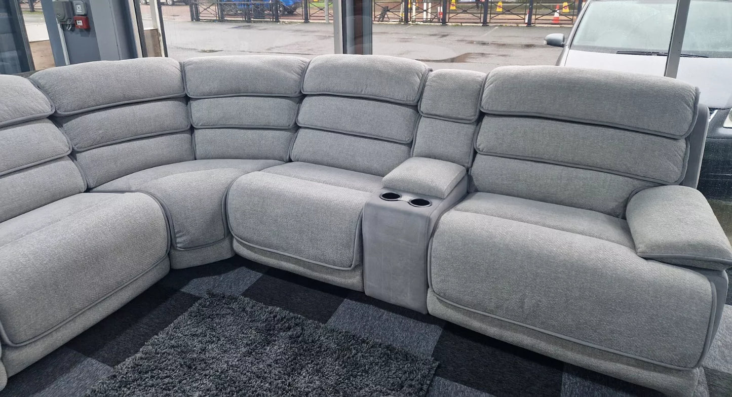 Lakelyn Express Fabric Electric Recliner Modular Corner Sofa With USB Ports Power Recliner Sofa