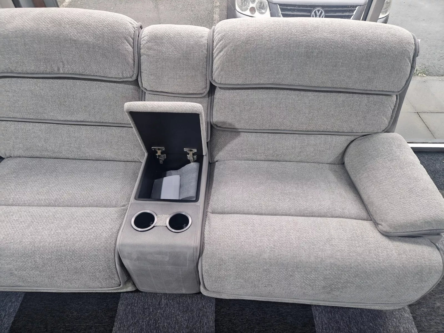 Lakelyn Express Fabric Electric Recliner Modular Corner Sofa With USB Ports Power Recliner Sofa