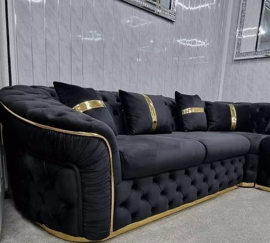 Ambassador Sofa Chesterfield Toronto Metal Trim Fabric