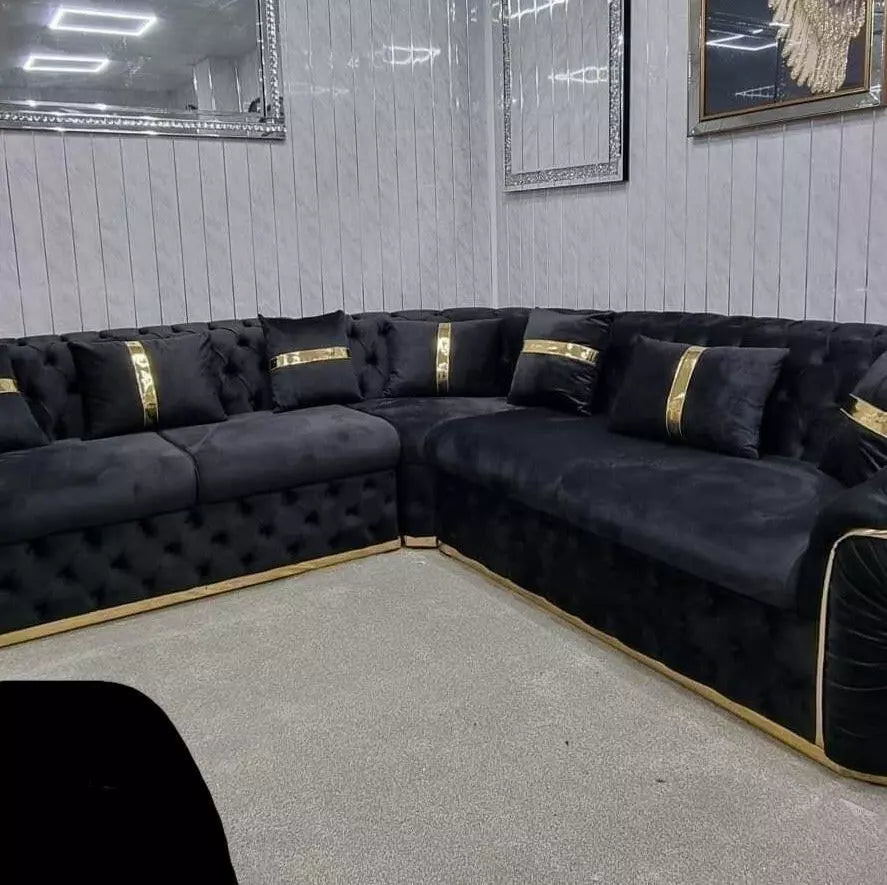 Ambassador Sofa Chesterfield Toronto Metal Trim Fabric